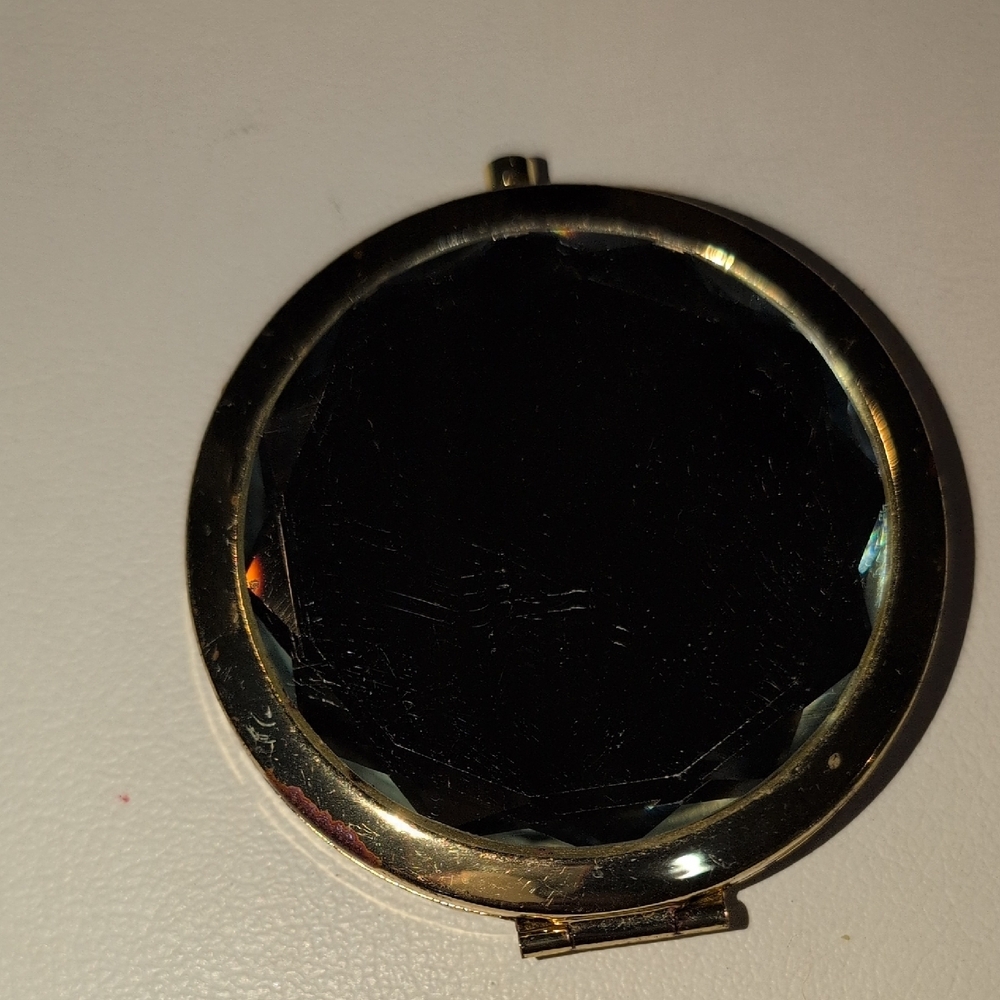 Chic Gold and Black Compact Mirror